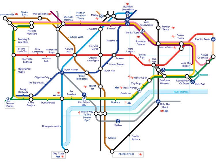 The honest tube map