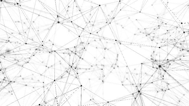 A stock image of nodes in a network, possibly artistic or maybe based on real data?