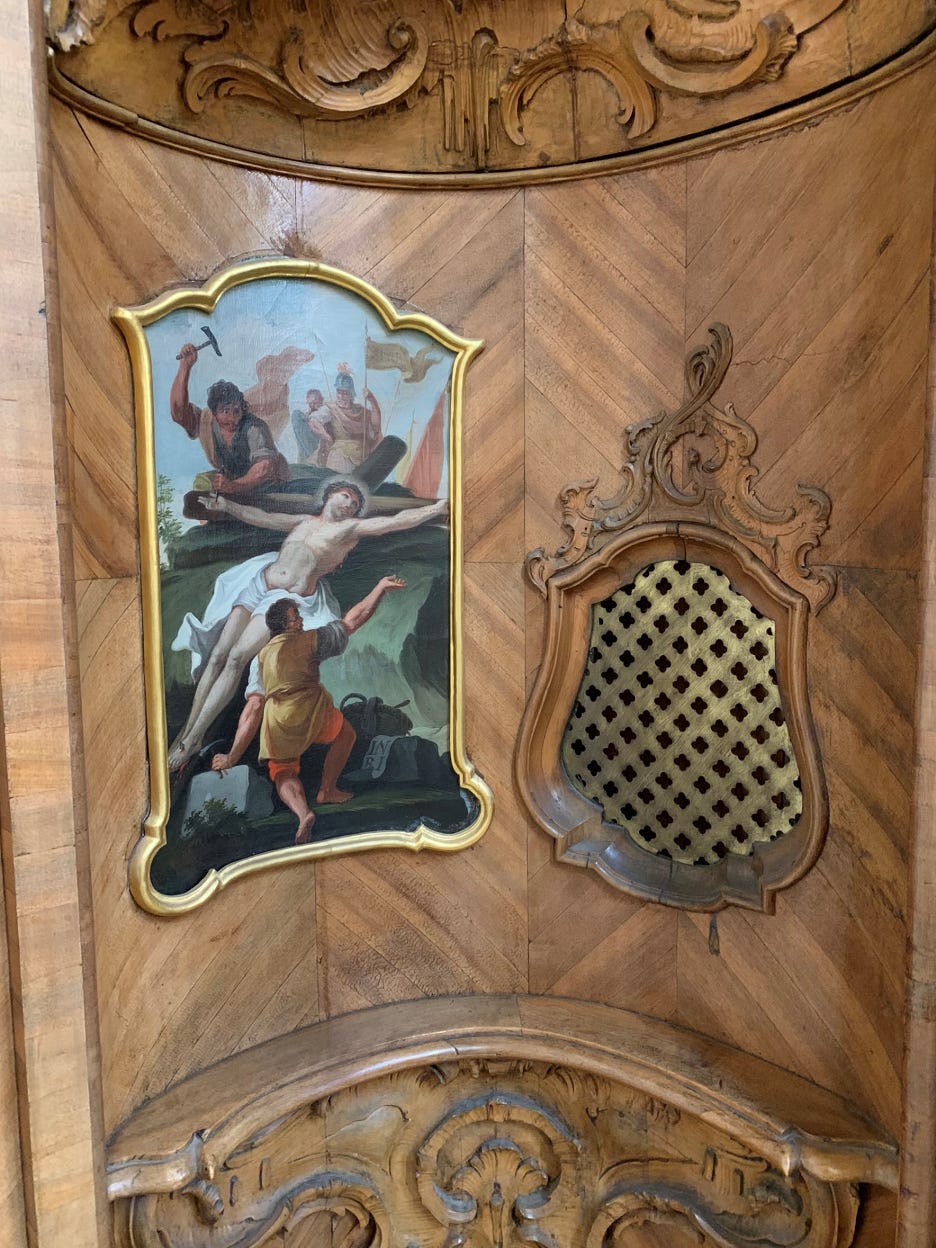 Another detail picture of the confessional at Ettal.