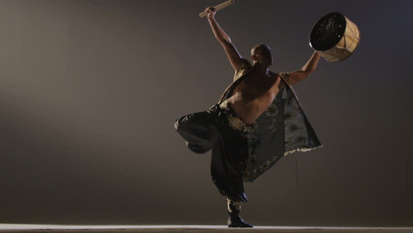 shaman dancing drum on grey background Stock Footage Video (100%  Royalty-free) 15955789 | Shutterstock