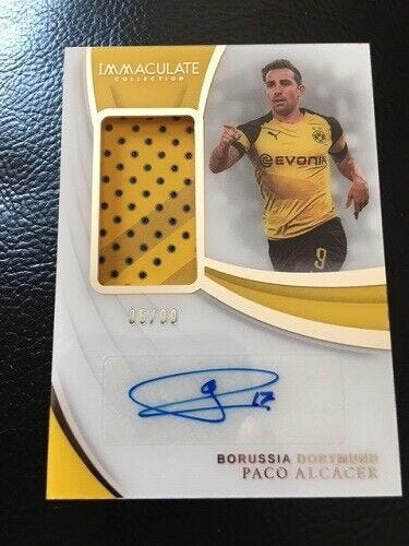 Paco-Alcacer-2018-19-Immaculate-Collection-Auto-Patch-Relic-Signature