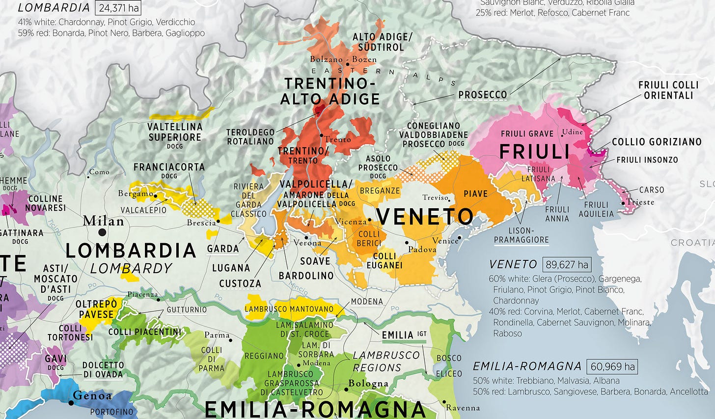 Wine Regions of Italy Vino One Detail