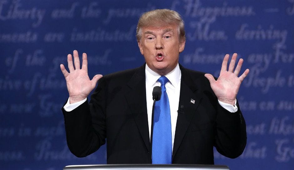 Image result for Trump hands up