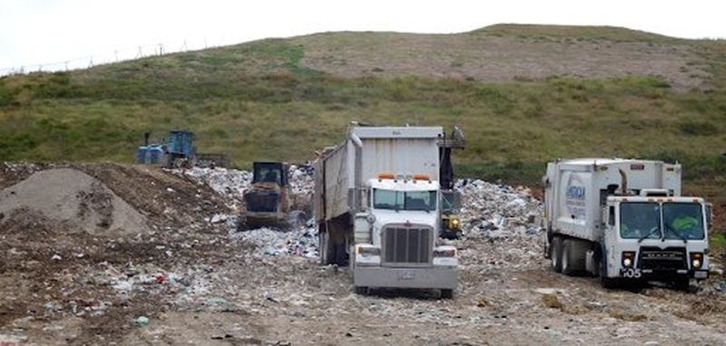 The vast majority of trash is hauled to the Waste Management (WM) transfer facility in Jessup, loaded into rail cars, transported to King George, Virginia, and buried in a WM landfill.