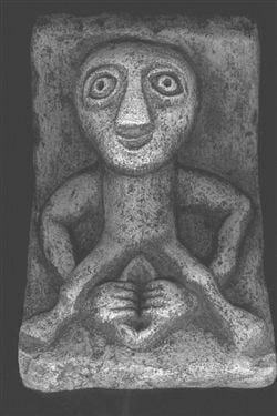 Sheila Na Gig - Celtic fertility Goddess.Sheila Na Gig opens her womb to  give birth , the womb in the shamanic way is one of… | Birth art, Celtic,  Ancient goddesses