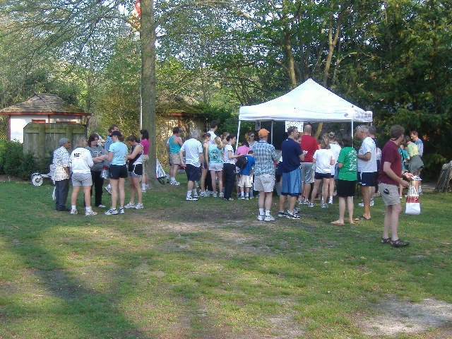 Here's just some of the walkers and runners getting ready for the Ben Layton Memorial 5K.