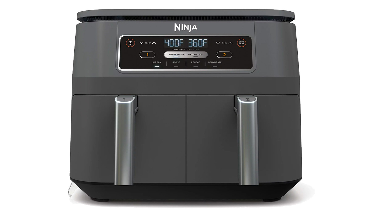 Ninja Foodi air fryer on a white background