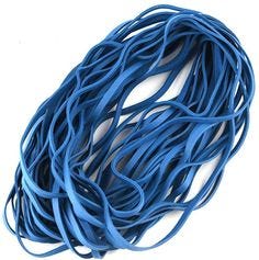 Coopay 60 Pieces Large Rubber Bands Trash Can Band Set Elastic Bands for Office Supply, Trash Can, File Folders, Cat Litter Box, Size 8 Inches (Blue) Large rubber bands: can be used to bundle office supplies, trash cans, folders, furniture, DIY art craft in daily life High stretchy: these rubber bands have good elasticity, can help to avoid the strain and injury associated with repetitive banding tasks Quantity: come with 60 pack large rubber bands in blue, rich quantities can keep a long time t