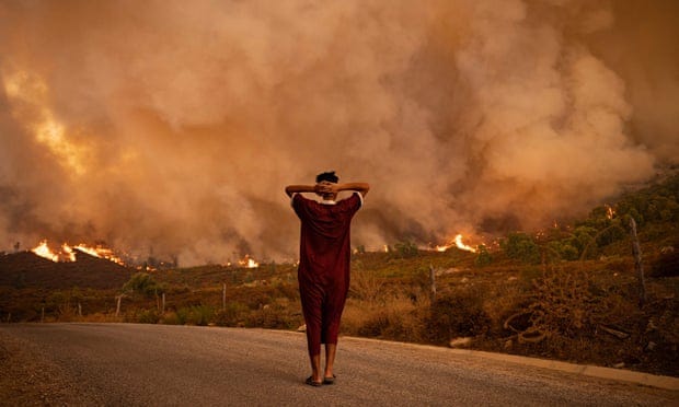 Morocco wildfire. Credit Guardian Newspaper.