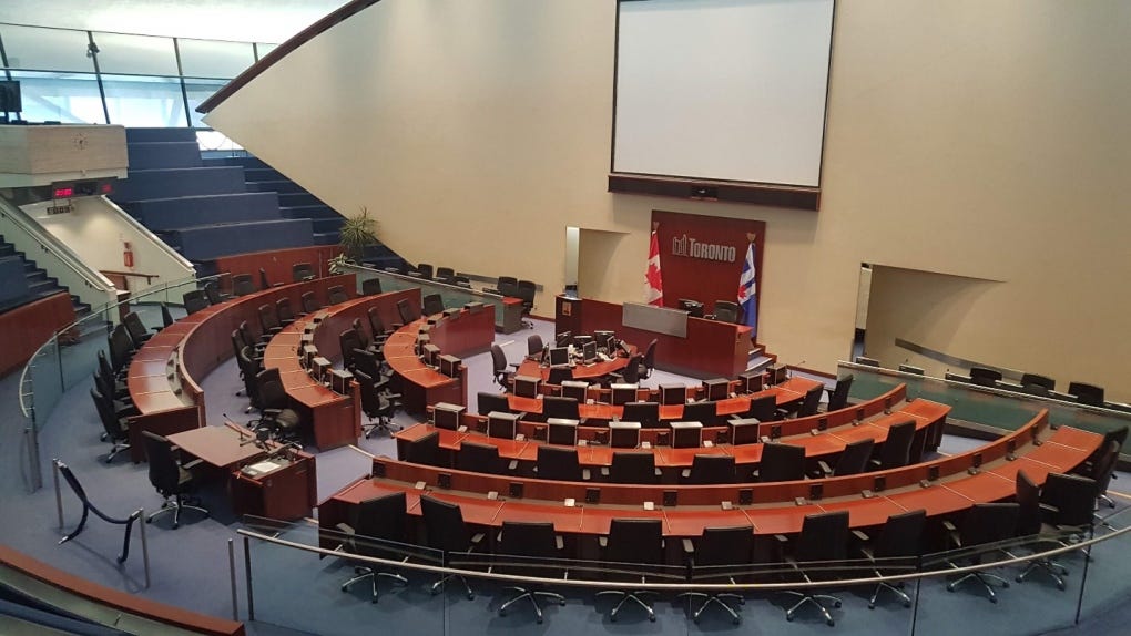 City clerk proposes 'modernizing' chamber to accommodate smaller council |  CTV News