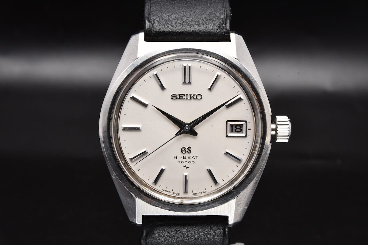 SEIKO GS グランドセイコー Ref:4522-8000 HI -BEAT 36000 メンズ手巻き腕時計 メダリオン ■5952