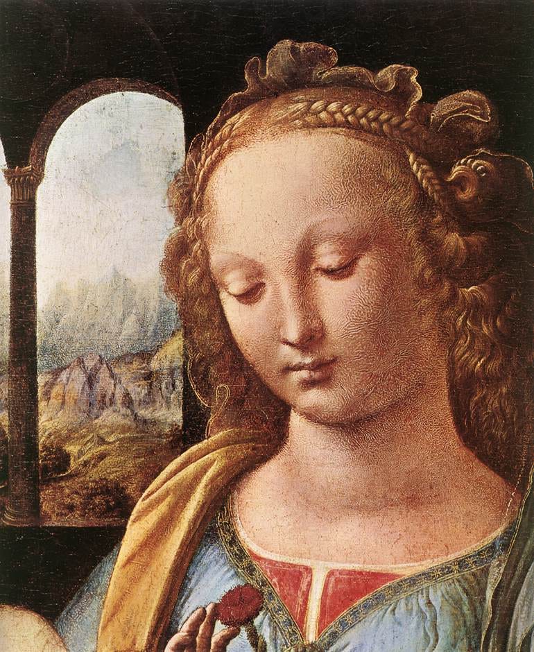 File:Leonardo da Vinci - The Madonna of the Carnation (detail) -  WGA12687.jpg - Wikimedia Commons