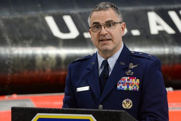 Maj. Gen. William T. Cooley, pictured in 2019, formerly commanded the Air Force Research Laboratory and was responsible for managing a $2.5 billion science and technology program. 
