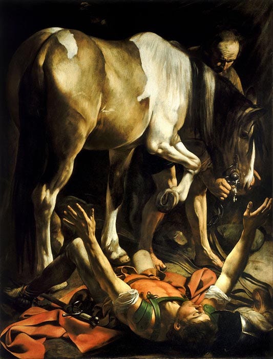Caravaggio, Conversion on the Way to Damascus, 1600