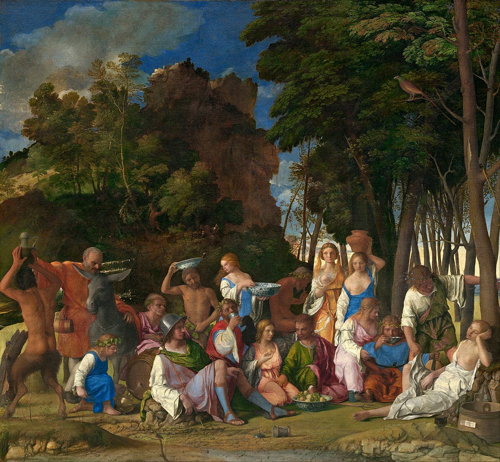 Giovanni Bellini and Titian - The Feast of the Gods