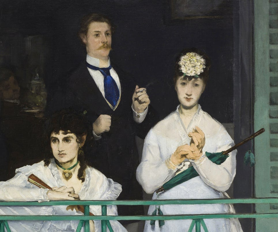 Edouard Manet, The Balcony, detail