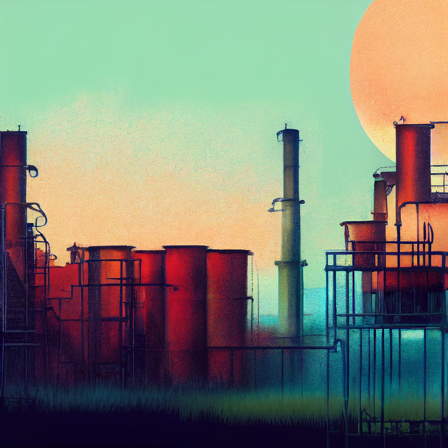 Generated image of a factory