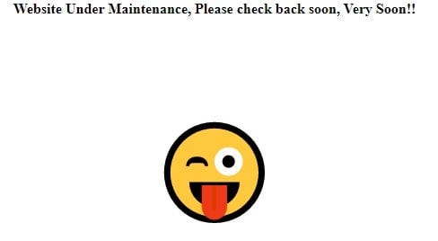 May be an image of text that says 'Website Under Maintenance, Please check back soon, Very Soon!!'