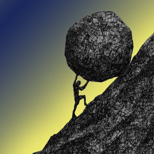 The Myth of Sisyphus and Man's Search for Meaning | by Amirtha Varshini A S  | The Startup | Medium