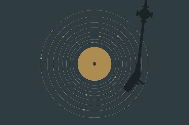 Record player solar system billboard 1548