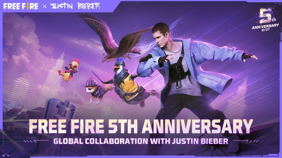Justin Bieber vira personagem no Free Fire e fará primeiro show do jogo |  Battle Royale | TechTudo
