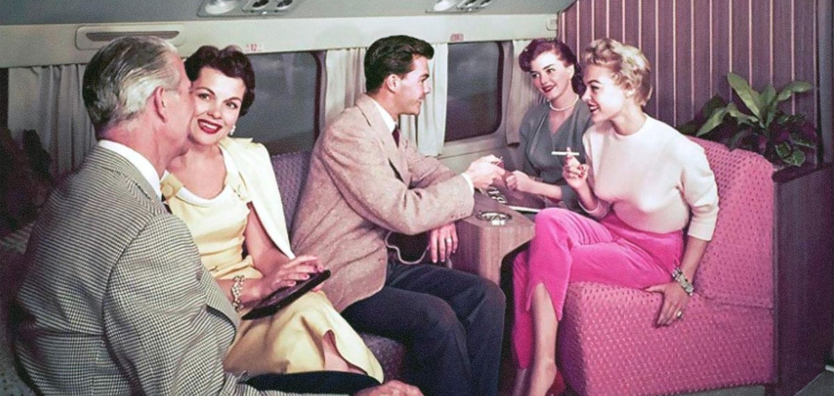 Interior of an Airline from the 1950s