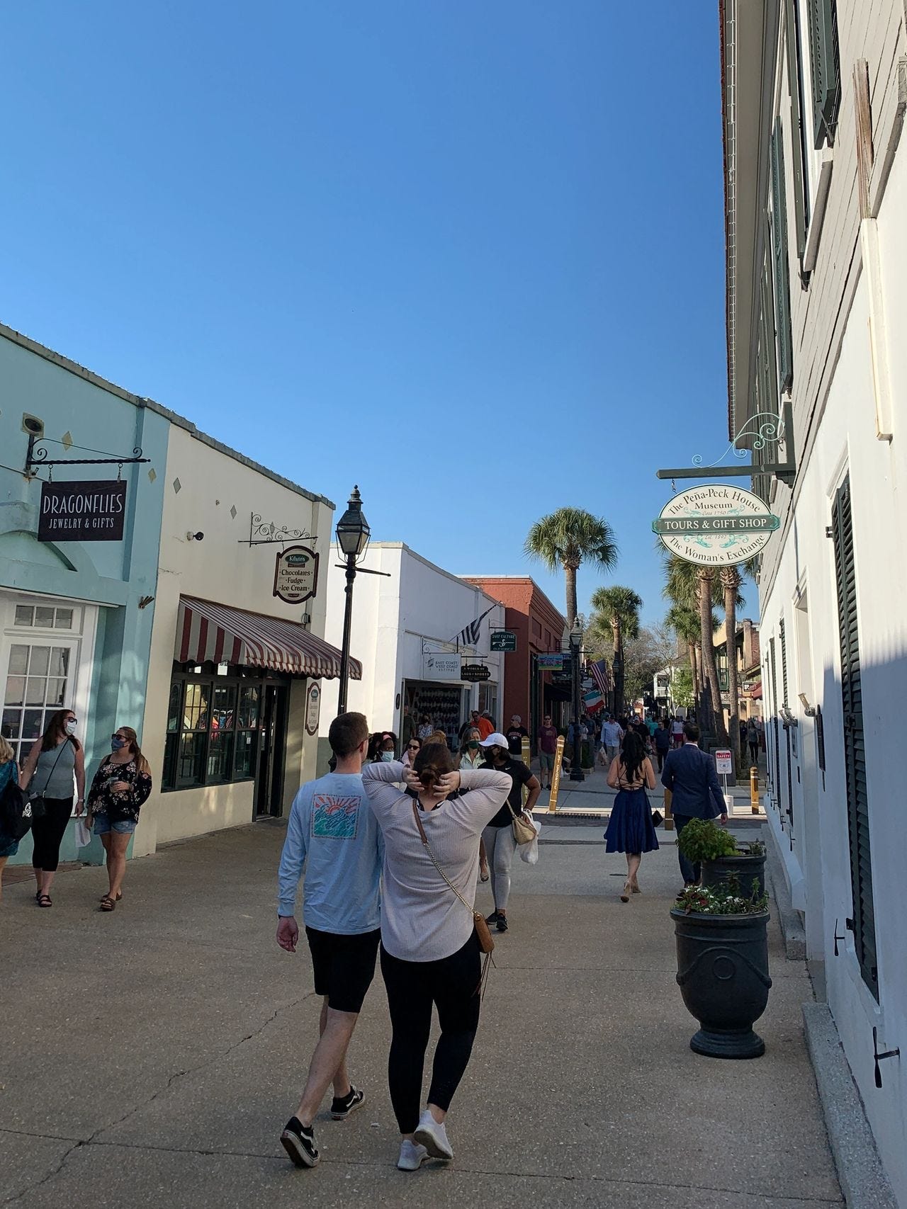 An example of a busy Friday afternoon in St. Augustine.