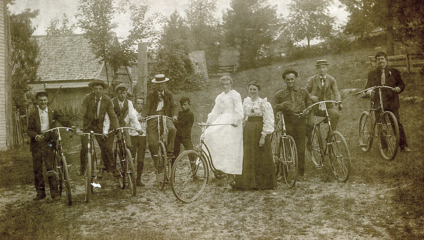 Mary and Kate  with the cyclists