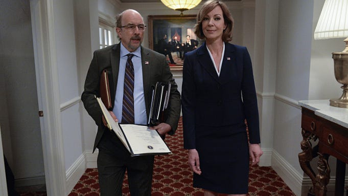 West Wing' Reunion on 'Mom': Allison Janney and Richard Schiff on ...