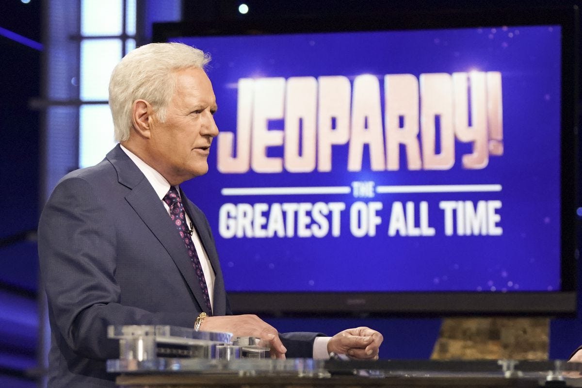 Longtime Jeopardy! host Alex Trebek