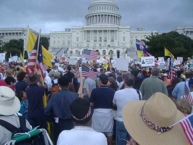 Looking toward the stage toward the end. I believe this speaker was Mario Lopez of the Hispanic Leadership Fund.