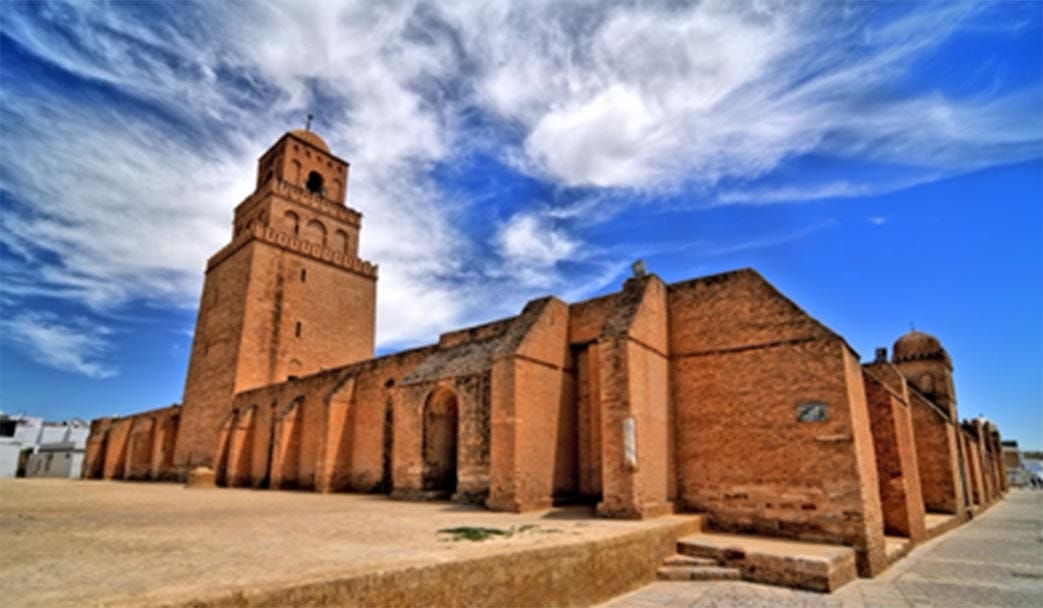 The minaret of the Great Mosque of Kairouan. Source: robnaw / Adobe Stock.