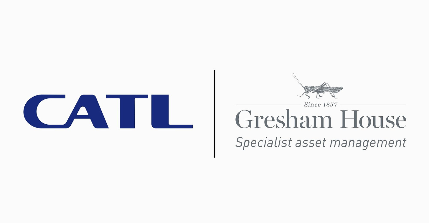 CATL and Gresham House Establish Global Strategic Partnership