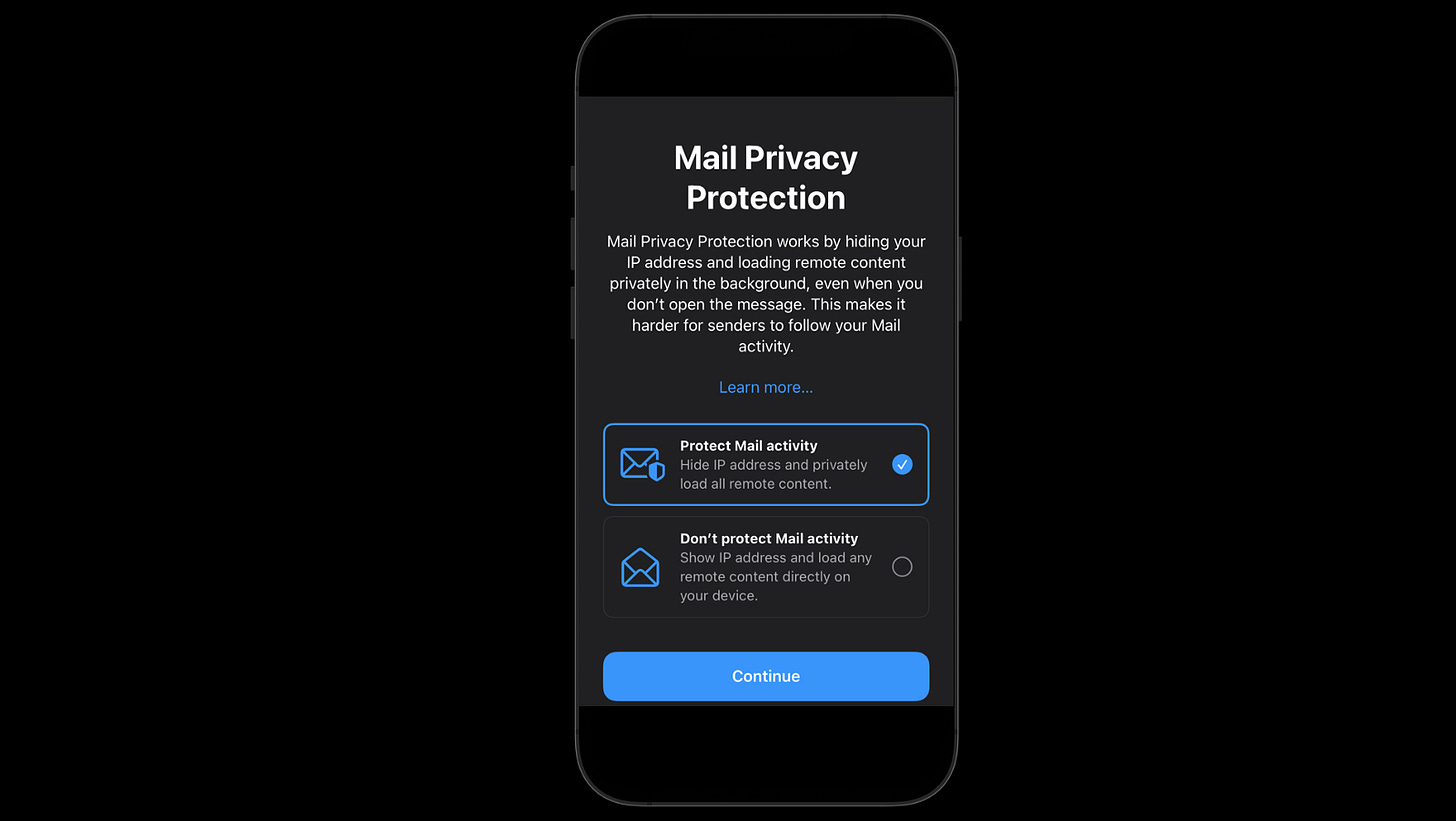 Mail Privacy protection in iOS 15 and macOS hides your email activity from newsletter