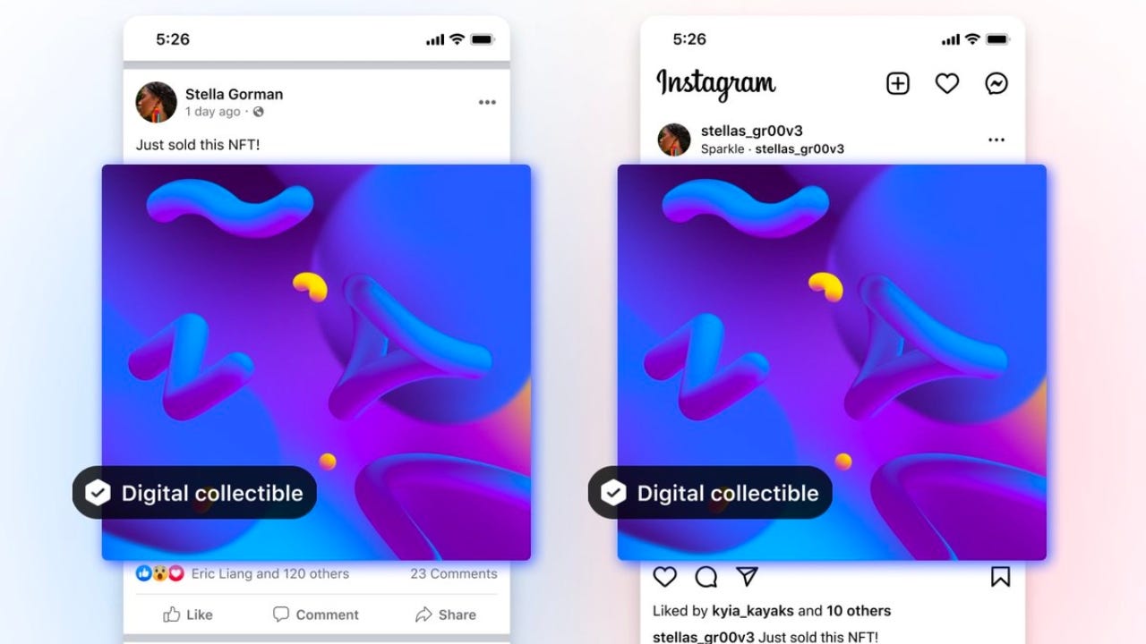 Meta now lets you post your NFTs on both Facebook and Instagram | TechCrunch