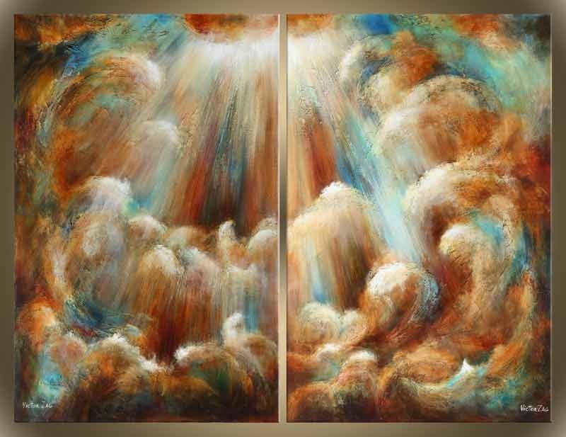 Rays of Faith II&quot; - Abstract by Victor Zag | Golden Eagle Art Gallery