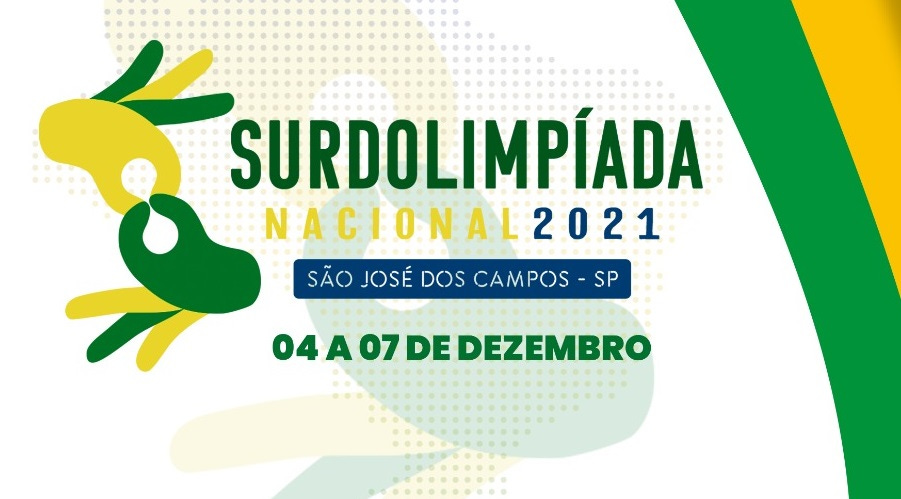 Logo do evento Surdolímpiadas Nacional 2021 de 4 a 7 de dezembro