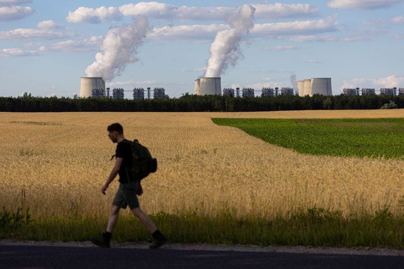 Una central eléctrica alimentada con carbón de lignito en Peitz, Alemania.