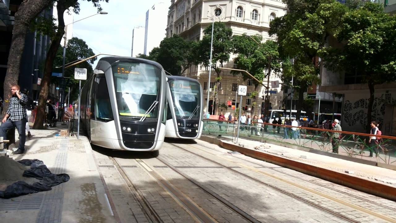 VLT Rio - Teste Avenida Rio Branco - Estação Carioca - YouTube