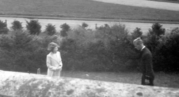 Then-Princess Elizabeth and the future Duke of Edinburgh play croquet in a rare photo. (MOD)