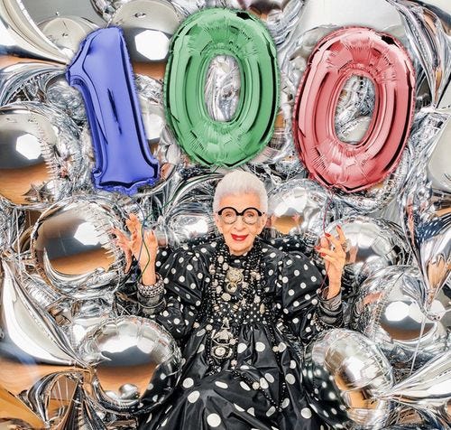 Iris Apfel Celebrates Her 100th Birthday