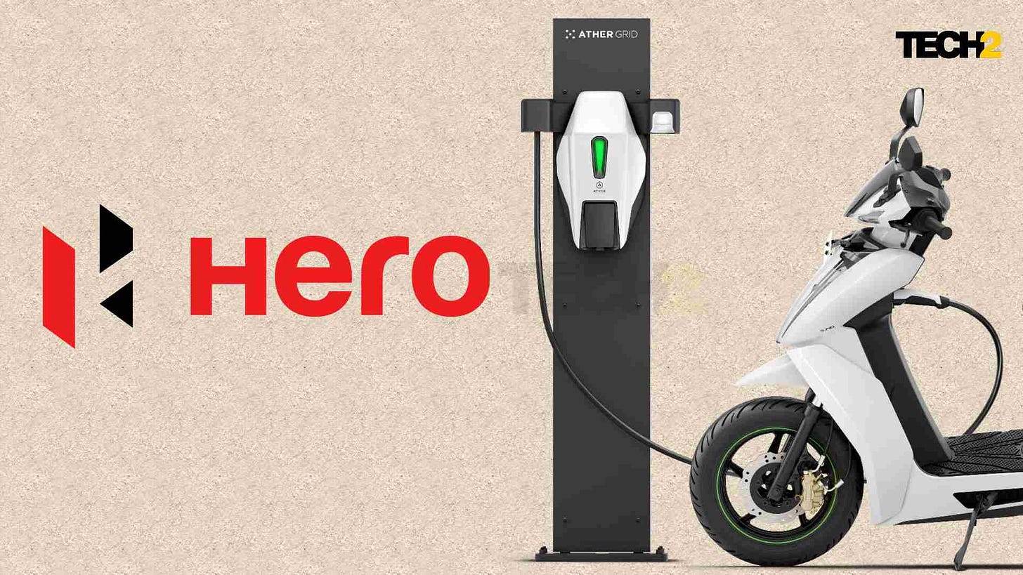 Hero MotoCorp to adopt Ather Energy&#39;s fast-charging tech for its upcoming  electric two-wheelers- Technology News, Firstpost