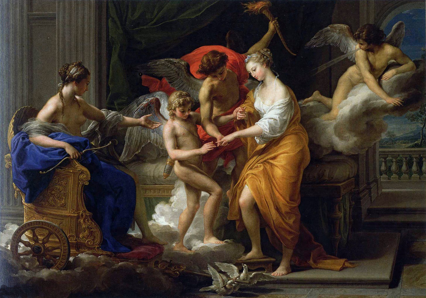 The Marriage Of Cupid And Psyche (1756) by Pompeo Batoni