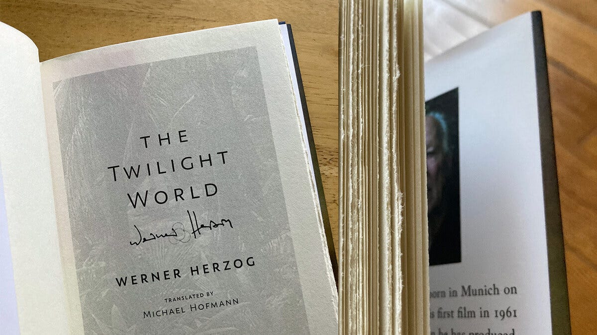 The Twilight World. Signed by Werner Herzog.