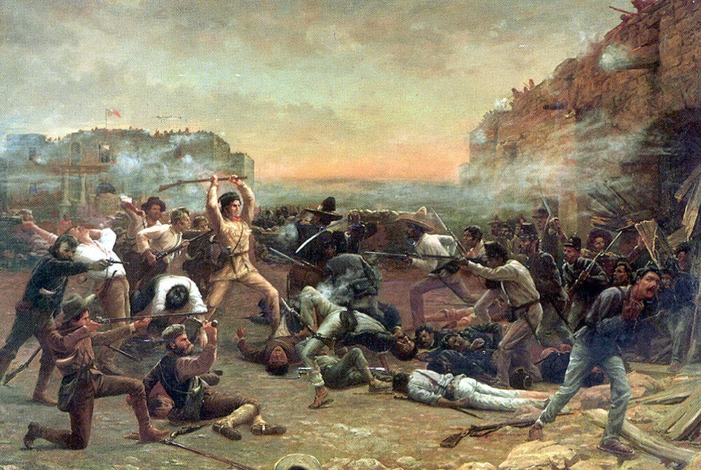 “Fall of The Alamo” or “Crockett’s Last Stand,” by Robert Jenkins Onderdonk, c. 1902