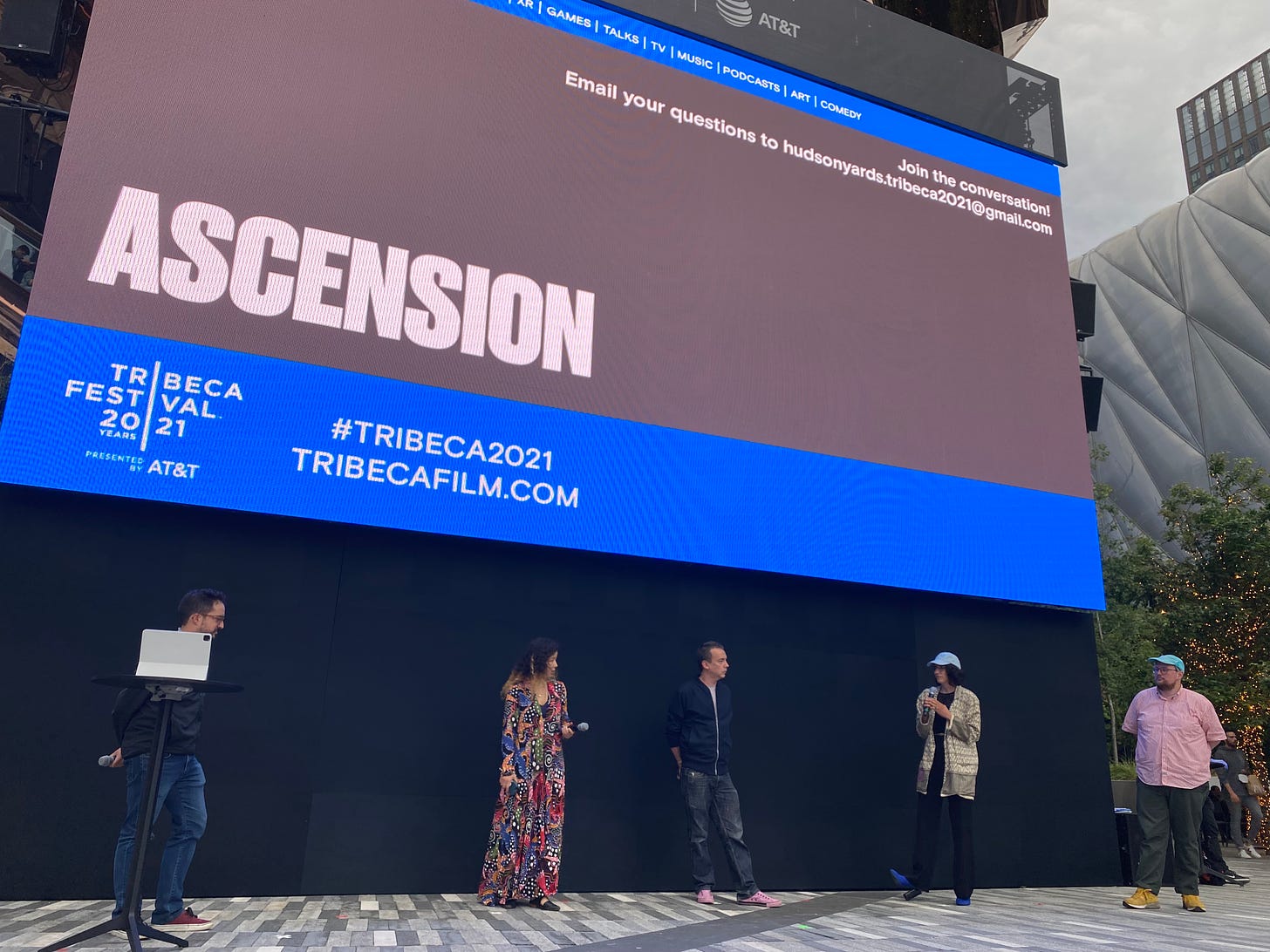 A photo of the filmmakers of Ascension at the Tribeca Film Festival
