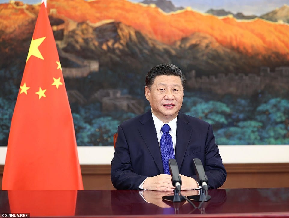 In total, the Chinese Communist Party has more than 92 million members, but competition to join is fierce with fewer than one in ten applicants successful. (Above, President Xi Jinping of China)