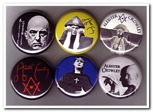 ALEISTER CROWLEY pins badges buttons OTO Golden Dawn Magick | Etsy