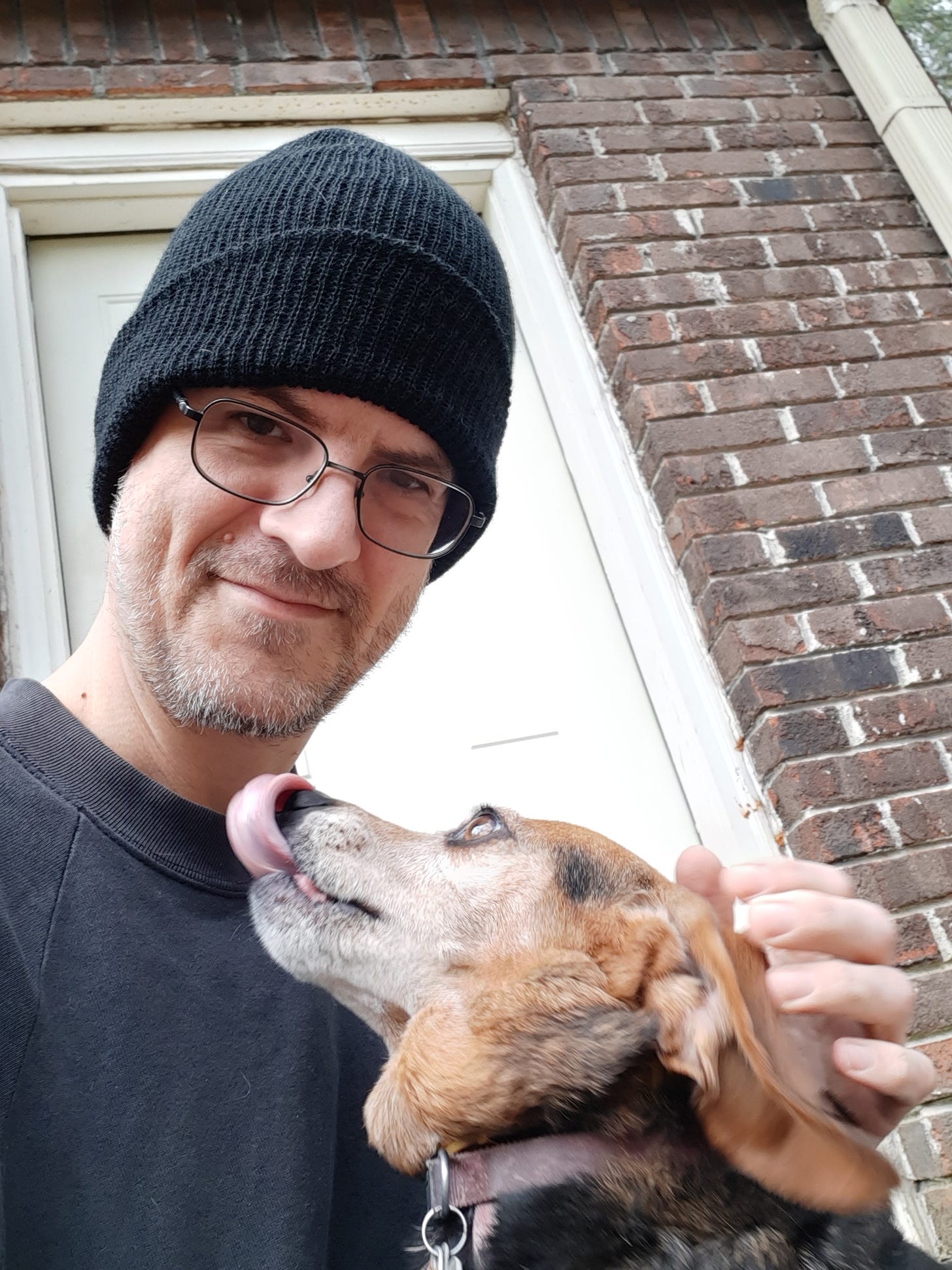 Man’s Best Friend: Daniel D with Best Friend Maxine the Beagle: Image of man and dog