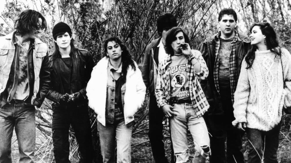 The cast of River's Edge, 1986 (Image: IMDB)
